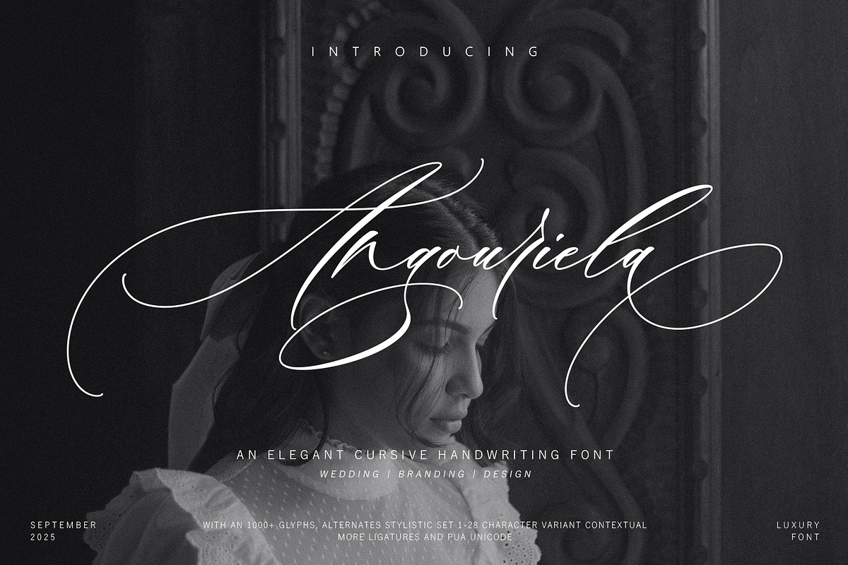 Angouriela, a Script Font by JamalCreativeStudio (Photo 1 of 13)