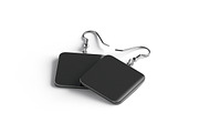 Black Square Earring Pair 3D Model, an Object 3D Model by rebrandy (Thumbnail 4 of 9)