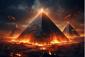 Luminous Cyber pyramid neon, a Technology Photo by Ylivdesign