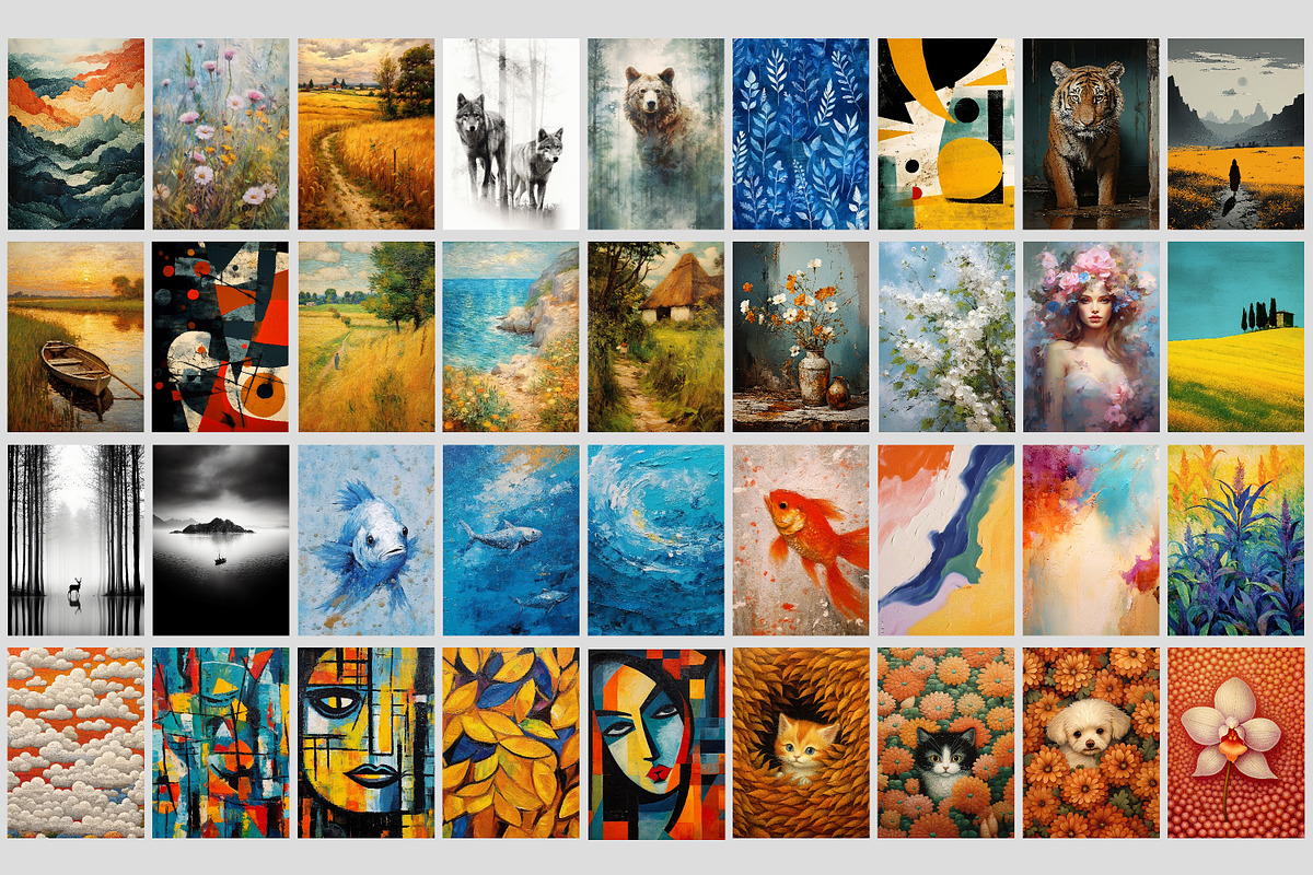 Various styles of abstract paintings, a Pattern Graphic by Muzi pear studio (Photo 10 of 12)