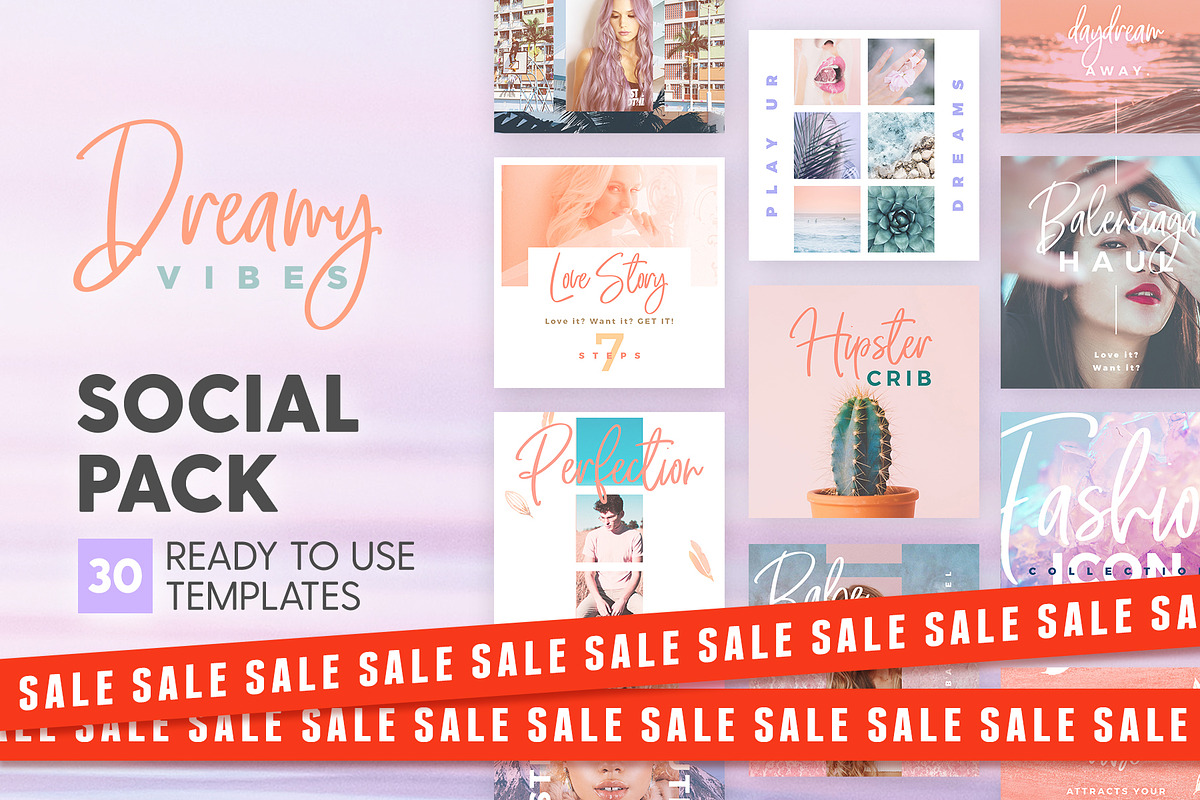 SALE 2in1 Dreamy Vibes Edition, a Social Media Template by The Wedding Shop (Photo 9 of 15)