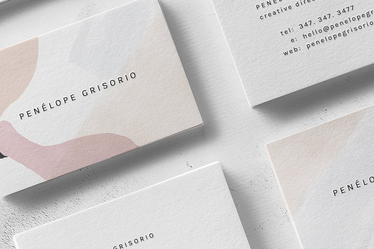 Penelope Business Card Template, a Business Card Template by The Denizen Co. (Photo 2 of 5)