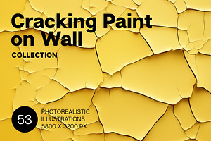 Cracking paint on wall. 53 images, a Texture Graphic by Handmadefont