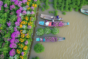 Aerial view of Sa Dec garden, a Photo by Pavel_design