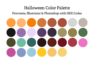 Halloween Color Palette Procreate