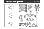 Vector lacrosse game design elements, an Icon by Sunshine Art Shop