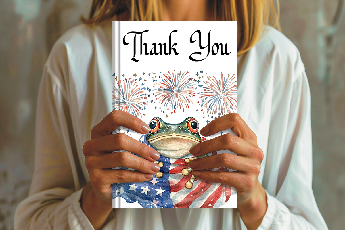 Patriotic Frog PNG Clipart, an Illustration by Libby Wishes (Photo 3 of 5)