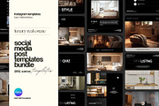Real Estate Instagram Post Templates, a Social Media Template by Prapti Design (Thumbnail 1 of 10)