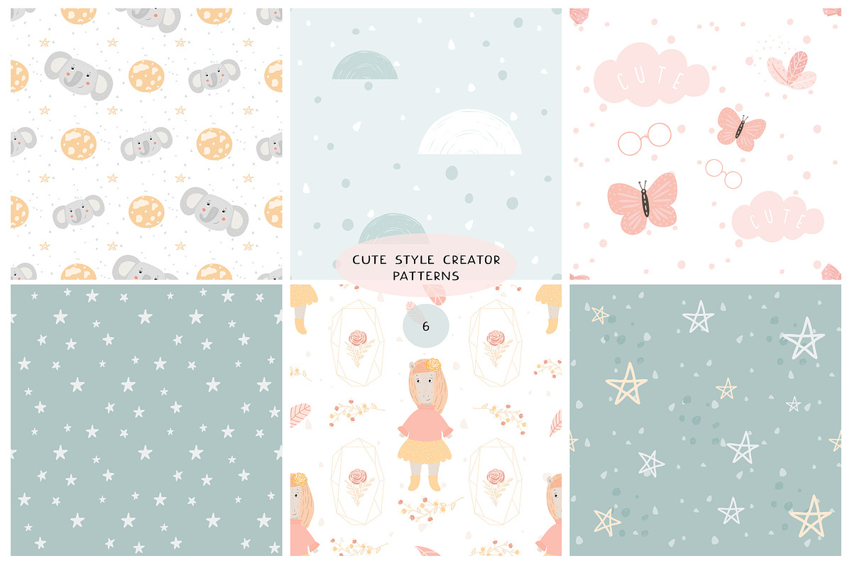 Baby seamless Pattern BUNDLE kids pack