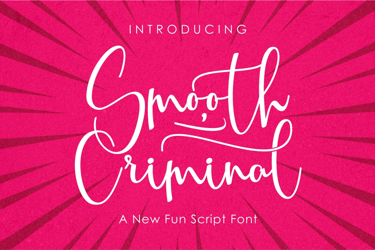 Smooth criminal, a Script Font by Gatype (Photo 1 of 10)