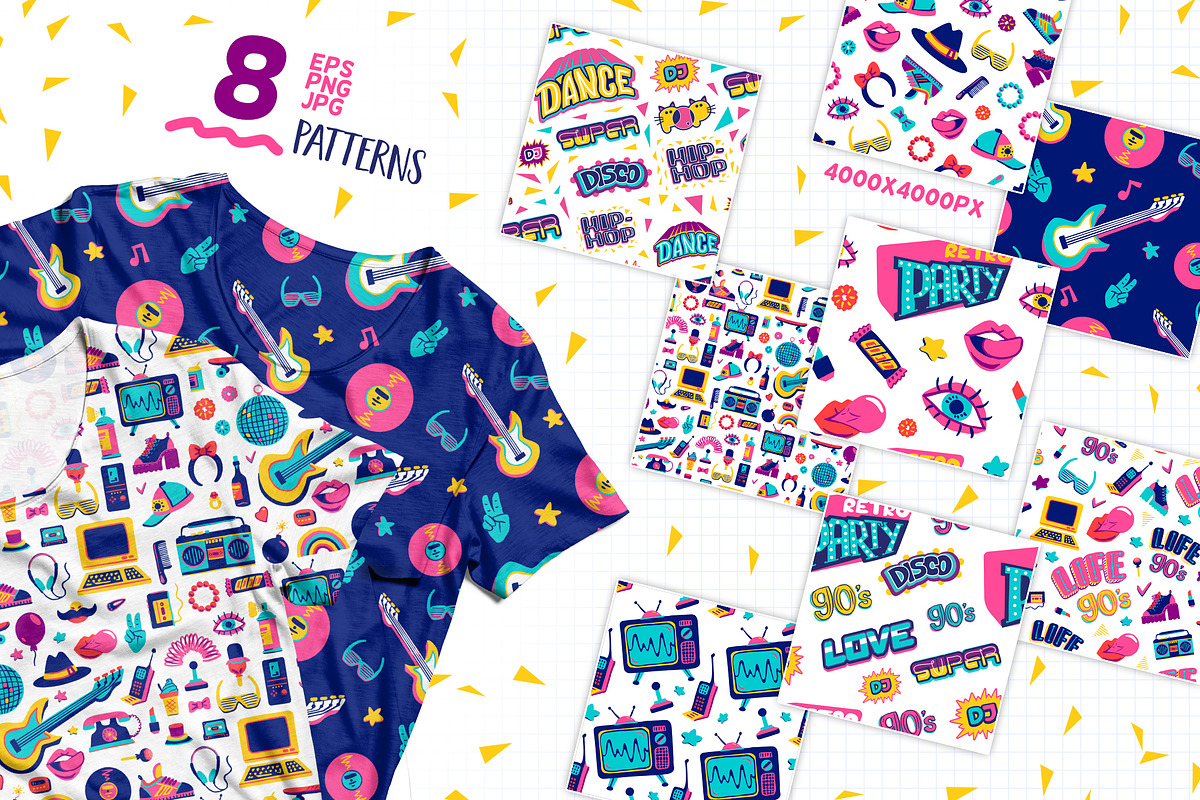 90s retro style vector clipart, an Illustration by Brandianna (Photo 6 of 7)