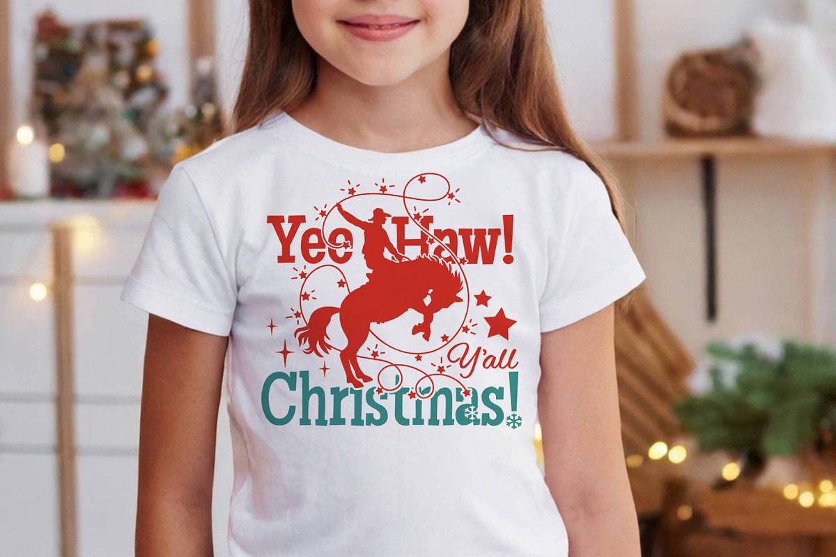 Yee Haw Y’all Christmas Cowboy SVG, a Graphic by TanchaArt (Photo 4 of 11)