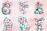 Easter Bunny Watercolor PNG Clipart, an Illustration by SVGArt (Thumbnail 9 of 9)