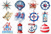 Vintage Nautical Clipart, an Illustration by Dream Creation (Thumbnail 2 of 5)