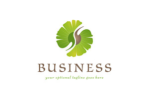 Ginkgo Yin Yang Custom Logo