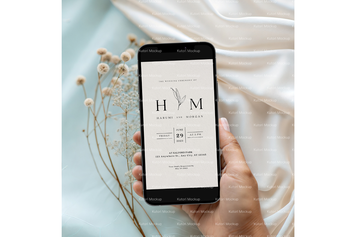 Elegant Fabric Mobile Mockup, a Mockup by MockupWizard (Photo 5 of 5)