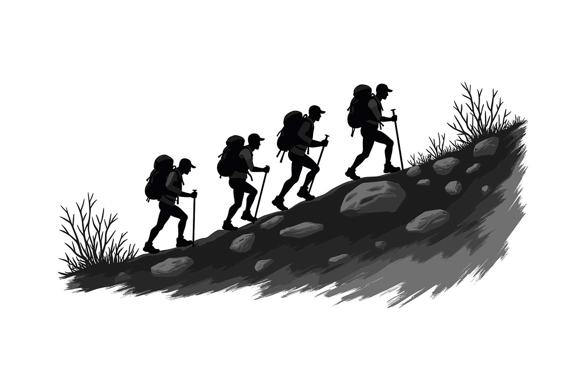 Team Hiking Silhouette Bundle, an Object Graphic by Gfx_Store (Photo 13 of 15)