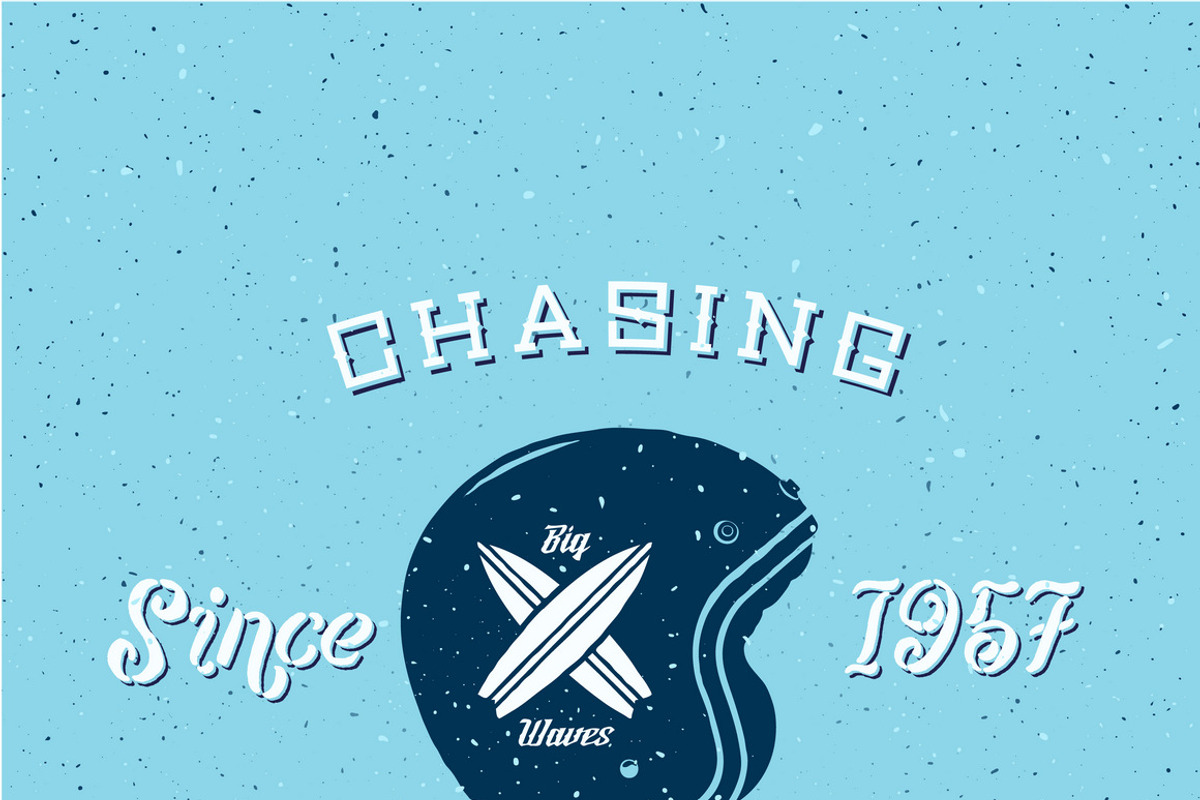 Vintage Surfing Labels/Logos Set, a Branding & Logo Template by Createvil (Photo 3 of 8)