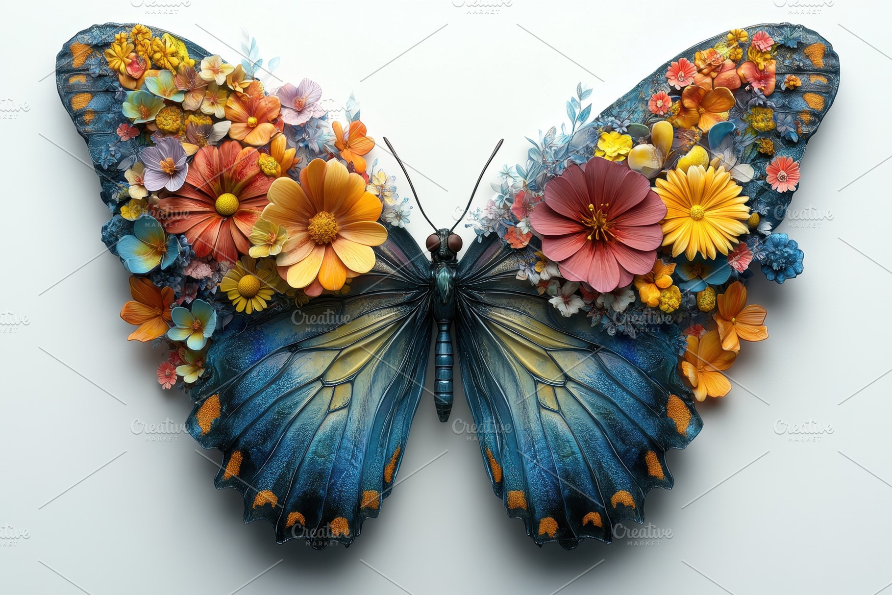 Colorful butterfly art made with vib, a Photo by Tanuart