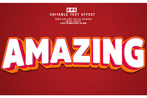 Vector Amazing 3d Editable Text