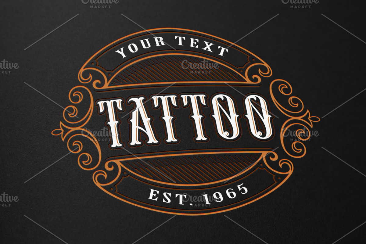 Set of vintage tattoo studio logos., a Branding & Logo Template by Harry Kasyanov (Photo 7 of 8)