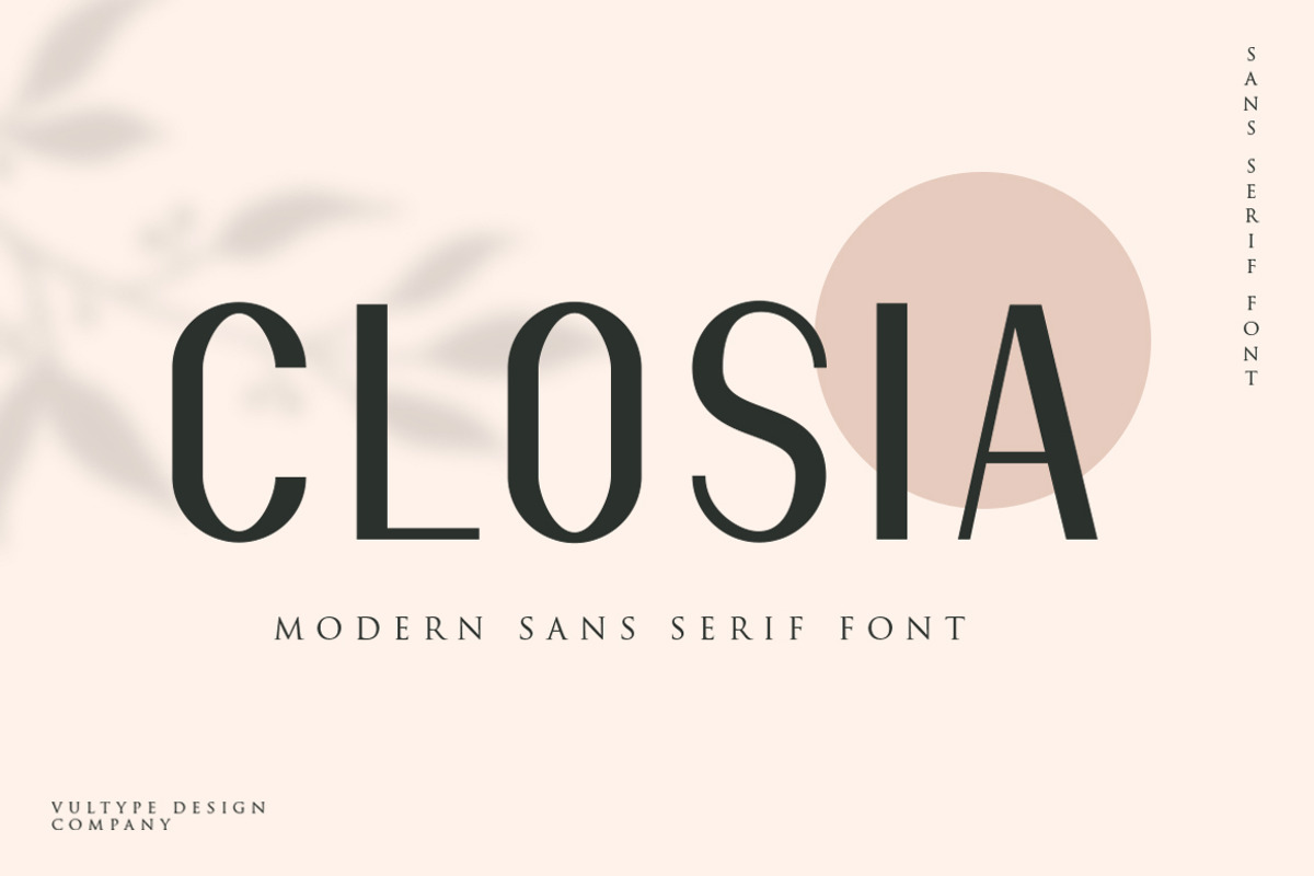 Closia - A Classic Sans, a Sans Serif Font by Vultype Co. (Photo 1 of 13)