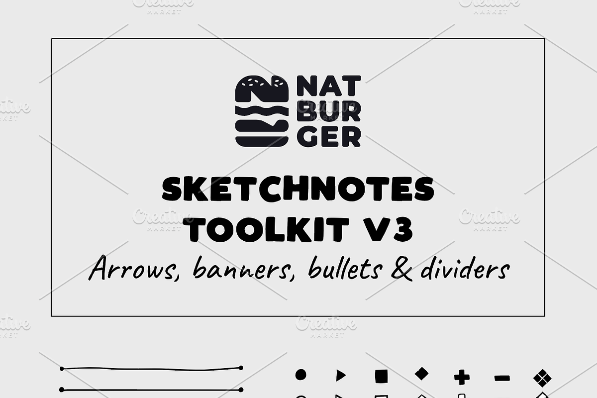 Hand drawn arrows, bullets, banners+, a Decorative Illustration by NatBurger (Photo 2 of 2)
