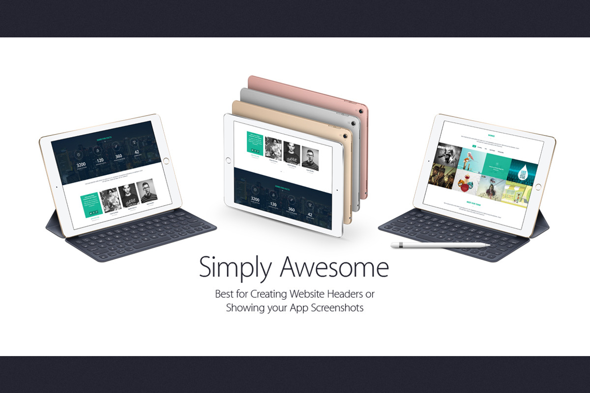 iPad Pro Mockups V2, an iPad Mockup by ydlabs (Photo 2 of 4)