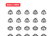 Rosy Cheeks Emoticon Set, an Outline Icon by NAS (Thumbnail 2 of 3)