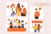 Autism Awareness Day Clipart, a Person Illustration by YuskinKot (Thumbnail 5 of 12)