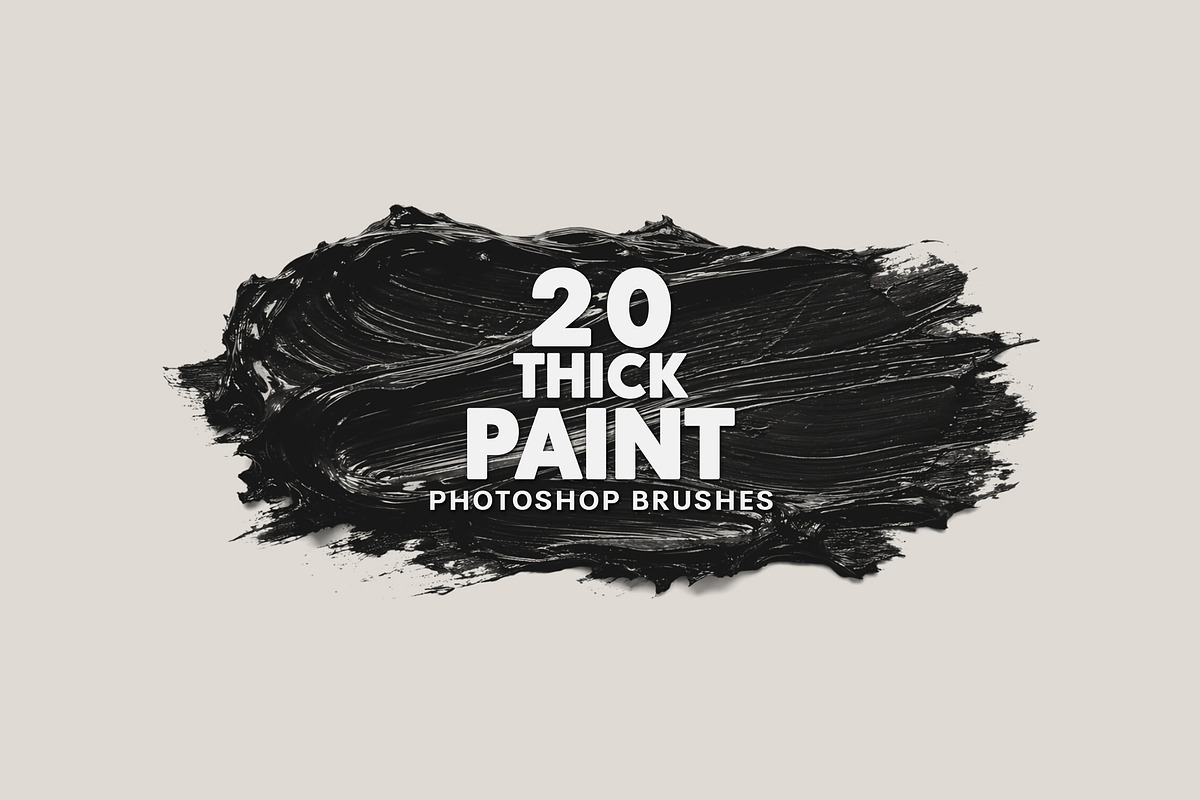Thick Paint Strokes Brushes, a Brush Add-On by AB-TheDesigner (Photo 1 of 4)