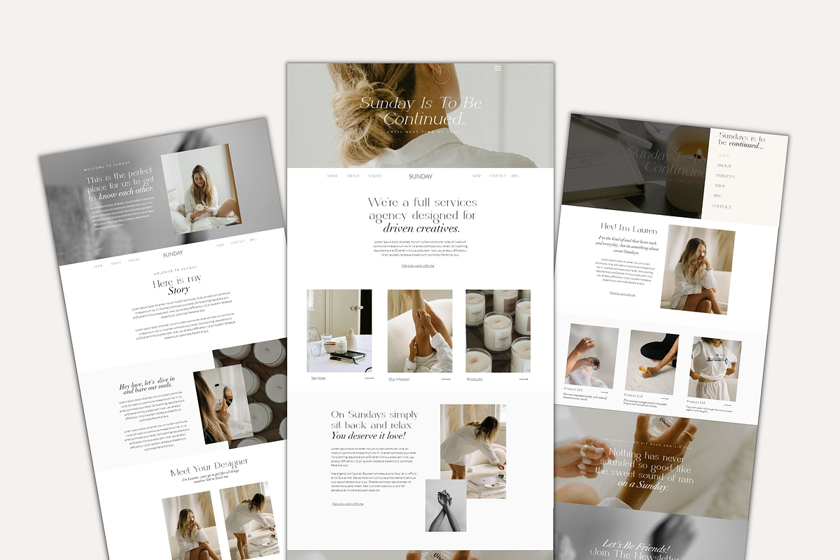 Wix Website Template | Sunday, a Wix Template by Turia Avenue (Photo 2 of 5)