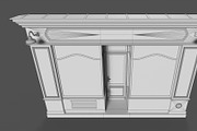 Parisian green vintage storefront, an Architecture 3D Model by happy brush (Thumbnail 11 of 13)