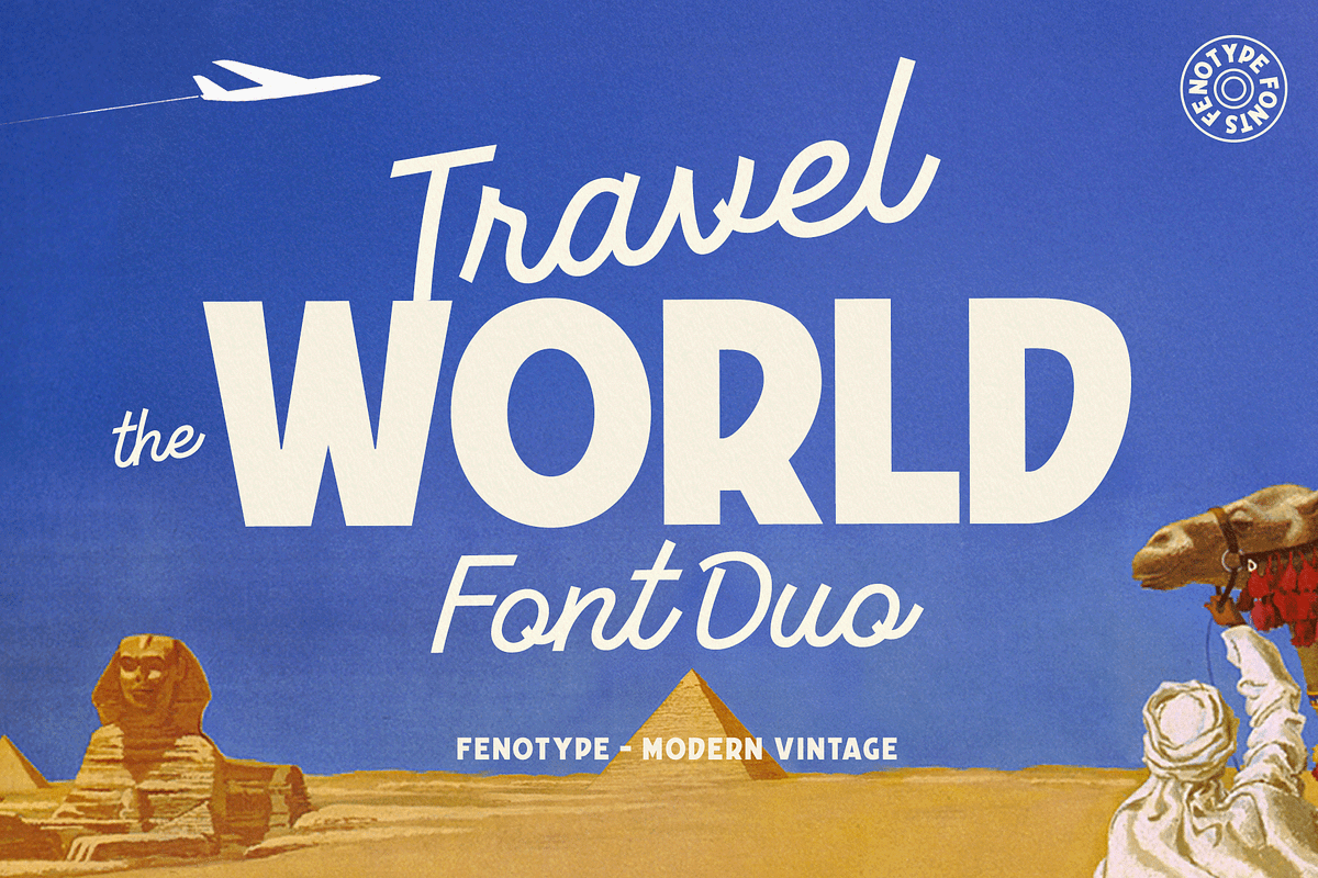 Travel The World -Font Duo, a Script Font by Fenotype (Photo 1 of 15)
