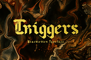 Triggers, a Blackletter Font by takoliko (Thumbnail 1 of 11)