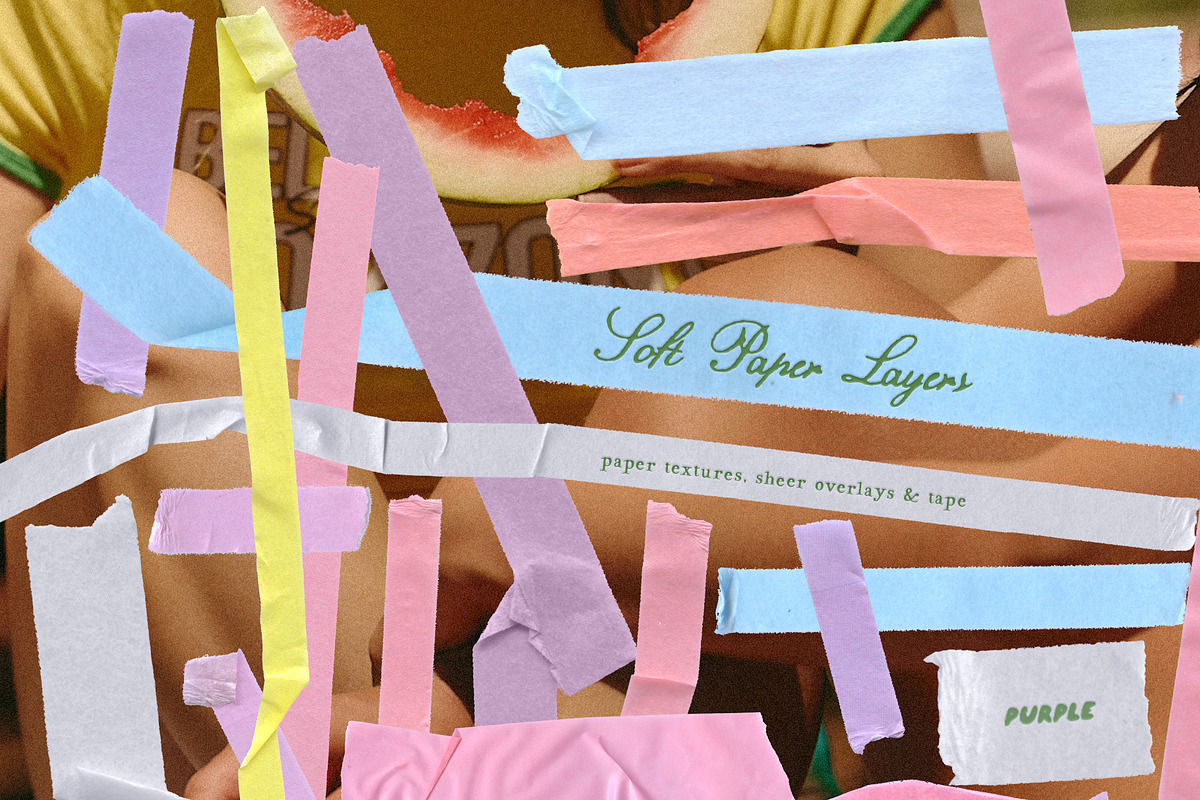 Soft Paper Layers: Textures & Tape, a Texture Graphic by Purple (Photo 12 of 15)