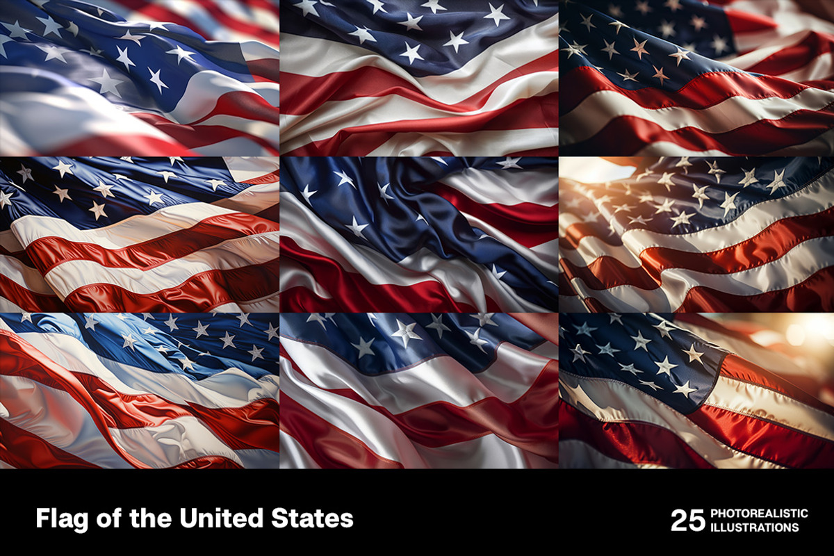 Flag of the United States., a Decorative Illustration by Handmadefont (Photo 6 of 10)