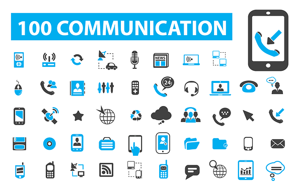 100 Communication Icons