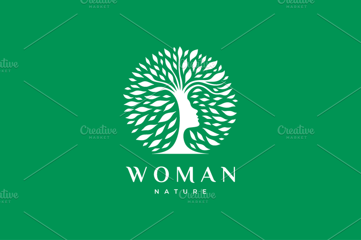 Woman Tree Nature Logo Template, a Branding & Logo Template by yopie (Photo 2 of 3)