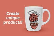 heart and lots of cigarettes, a Person Illustration by gunaonedesign (Thumbnail 2 of 4)