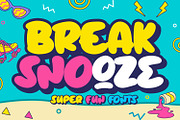 Break Snooze - Layered Fonts, a Font by Crump Hand (Thumbnail 1 of 6)