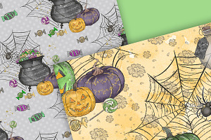 Cute Halloween Digital Paper Pack