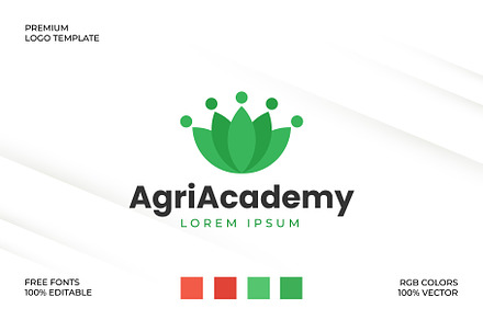 Agriculture Academy Logo Template