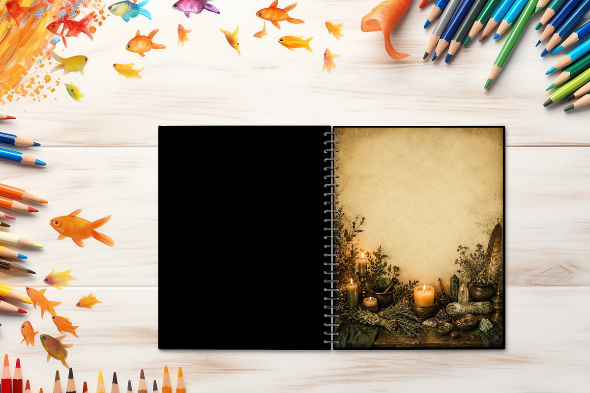 Sacred Pagan Journal Pages, a Background Graphic by LA Design (Photo 8 of 9)