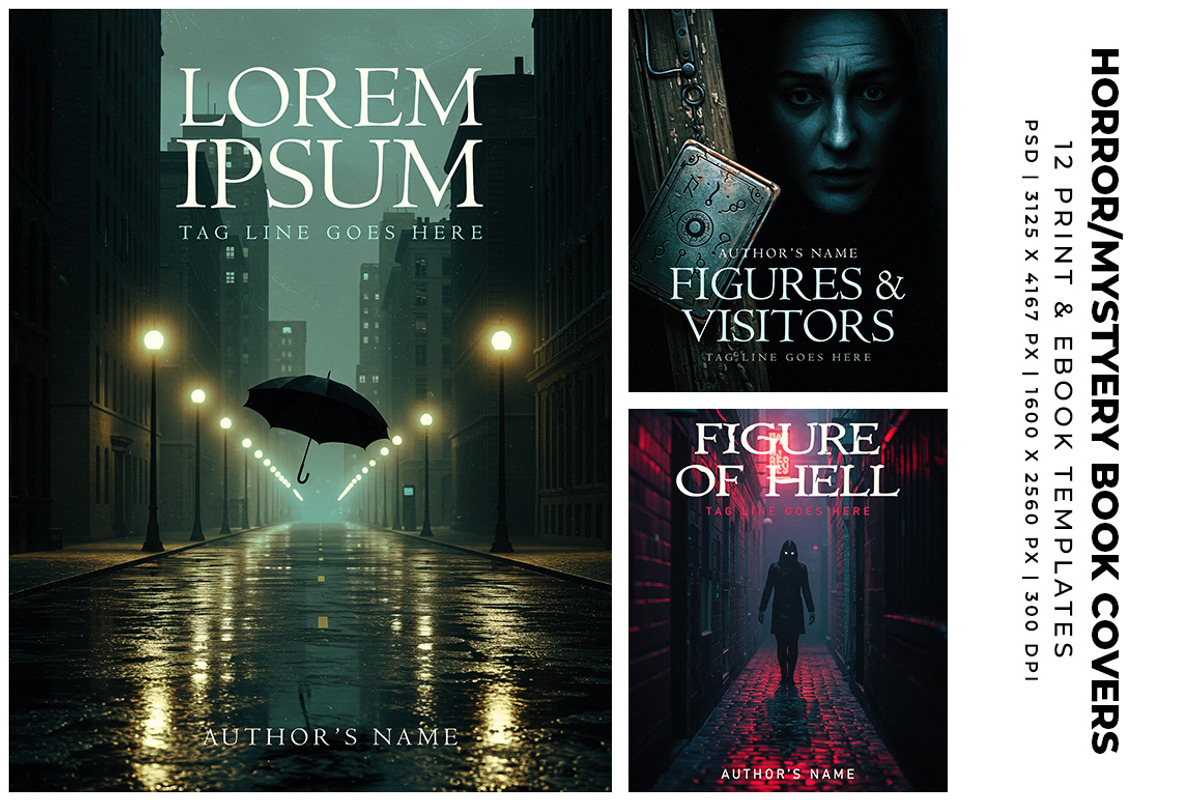 Horror/Mystery Book Covers Templates, a Templates & Theme by Digital Art Creations (Photo 4 of 5)