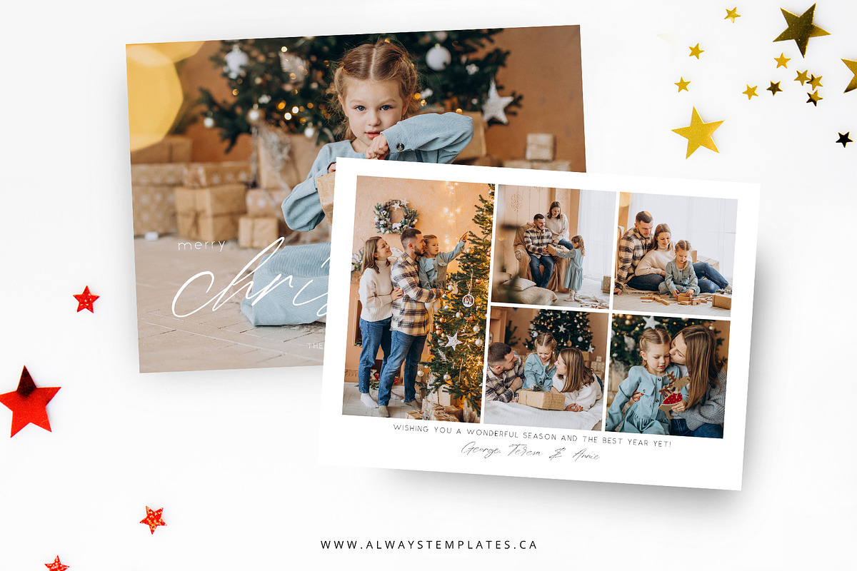 Christmas Card Template CC089, a Card Template by Always Templates (Photo 3 of 3)