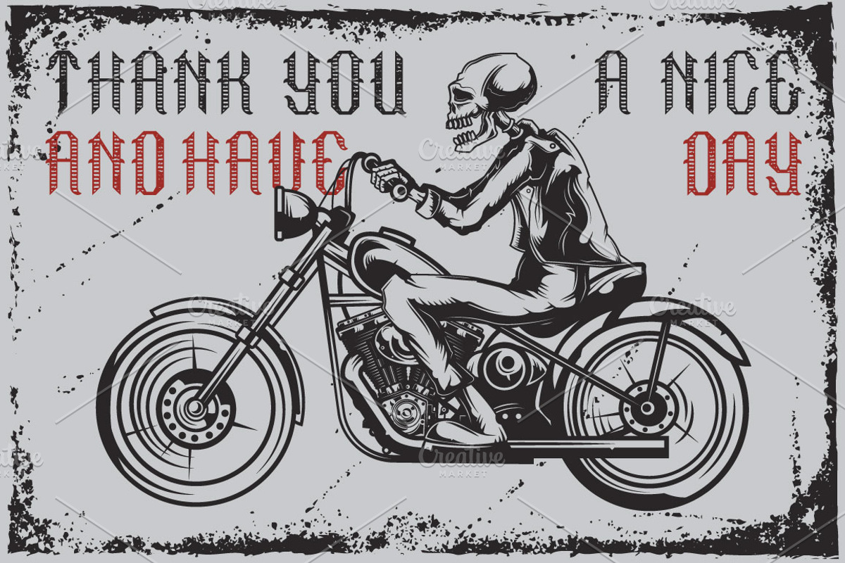 Handcrafted font "Dead biker" preview 5