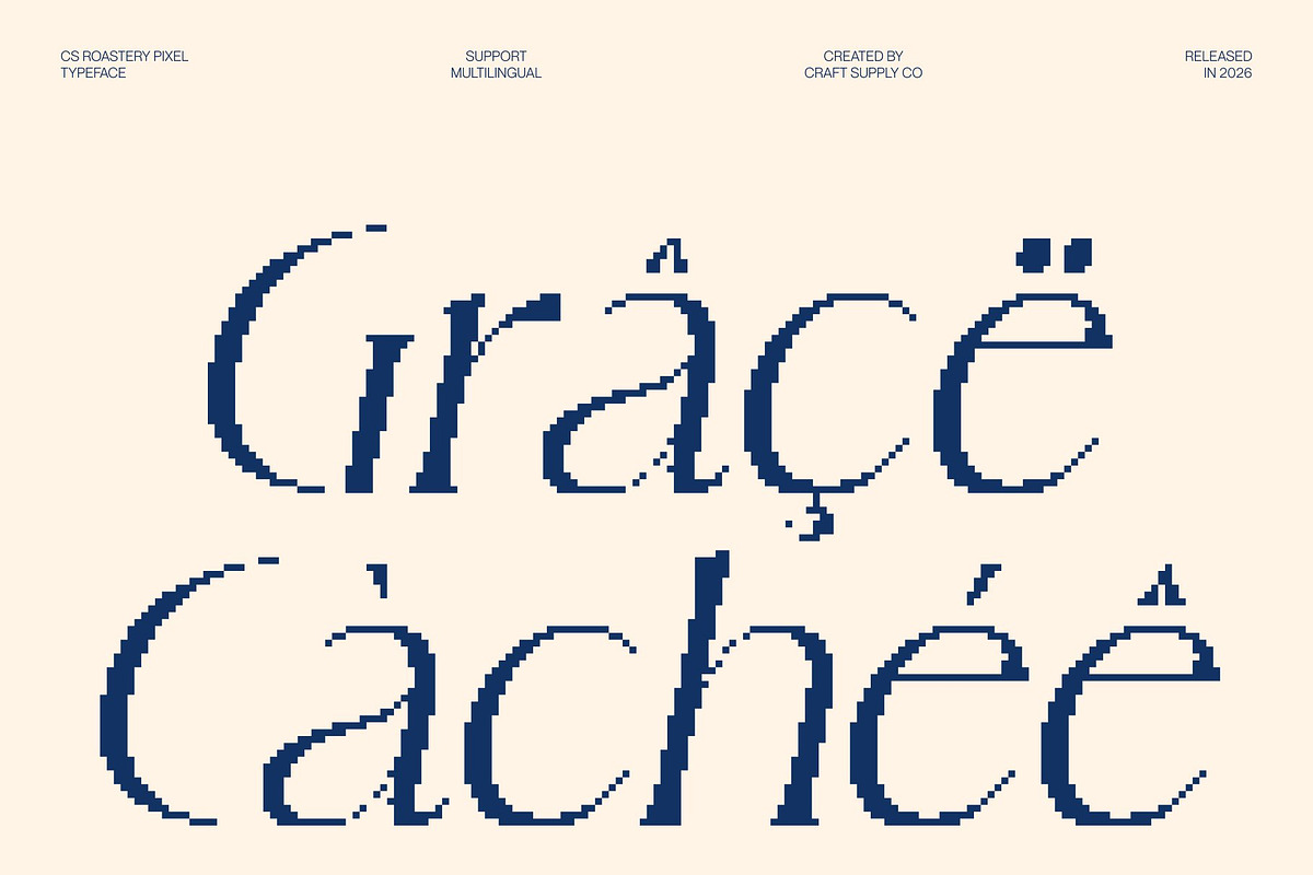 CS Roastery Pixel, a Serif Font by Craft Supply Co. (Photo 7 of 8)
