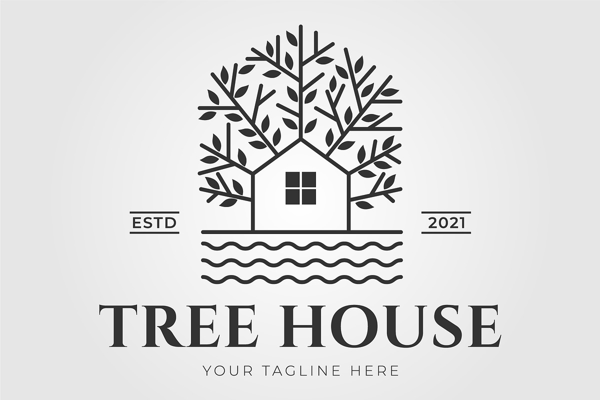 natural tree house on the lakeside, a Graphic by Rizkaarishandy_shop (Photo 2 of 2)