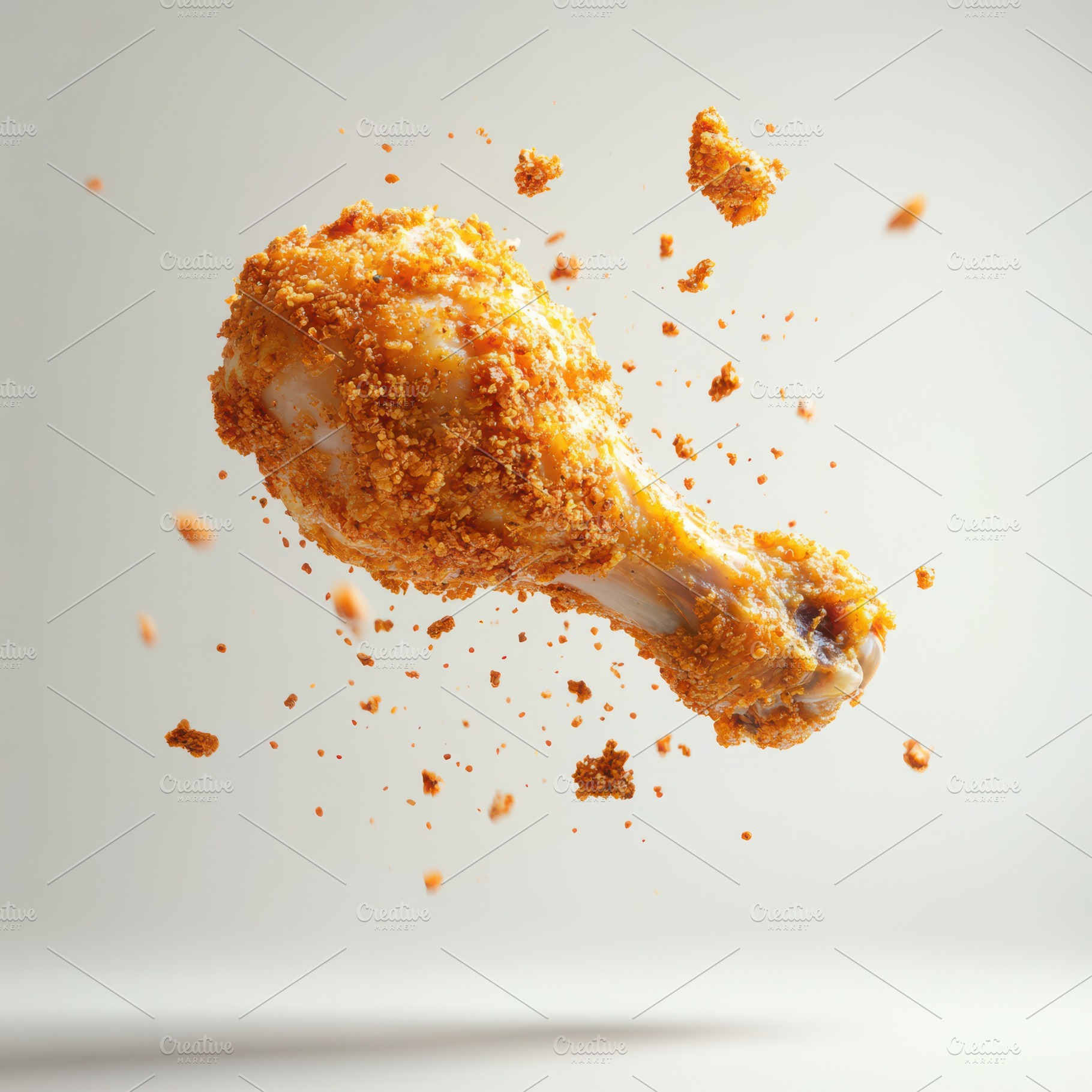 Chicken drumstick, food explosion, u, a Food & Drink Photo by Pixeness Studio